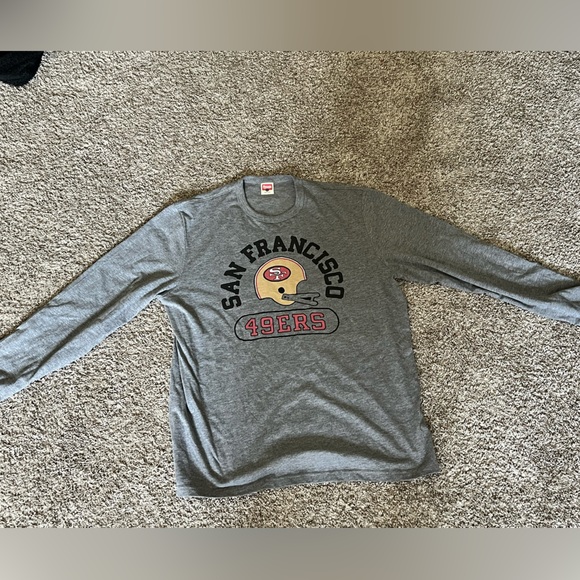 San Francisco 49ers Throwback Helmet Long Sleeve Tee - Picture 2 of 3